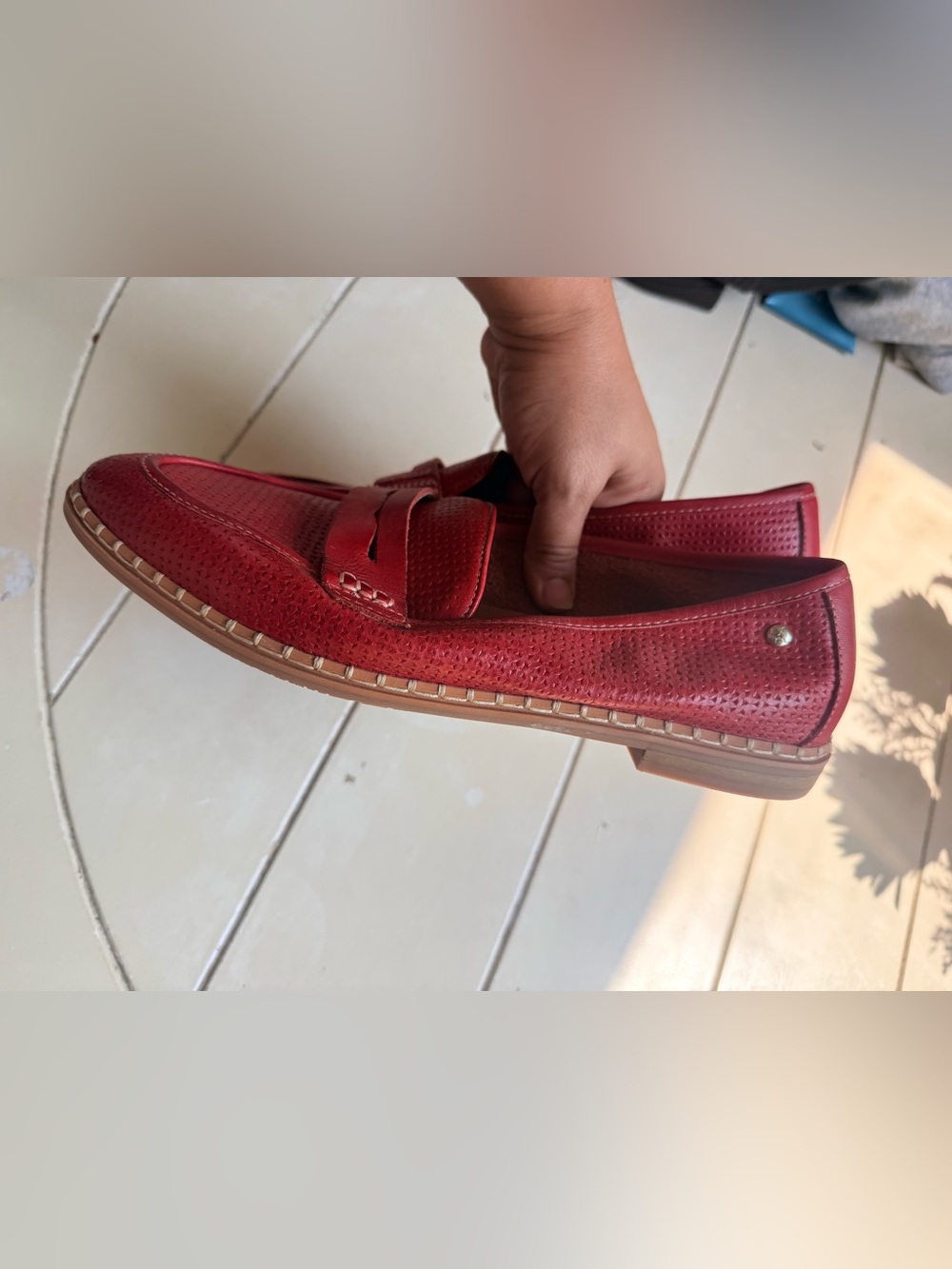 PIKOLINOS Red Suede Penny Loafers for Women - Picture 2 of 3